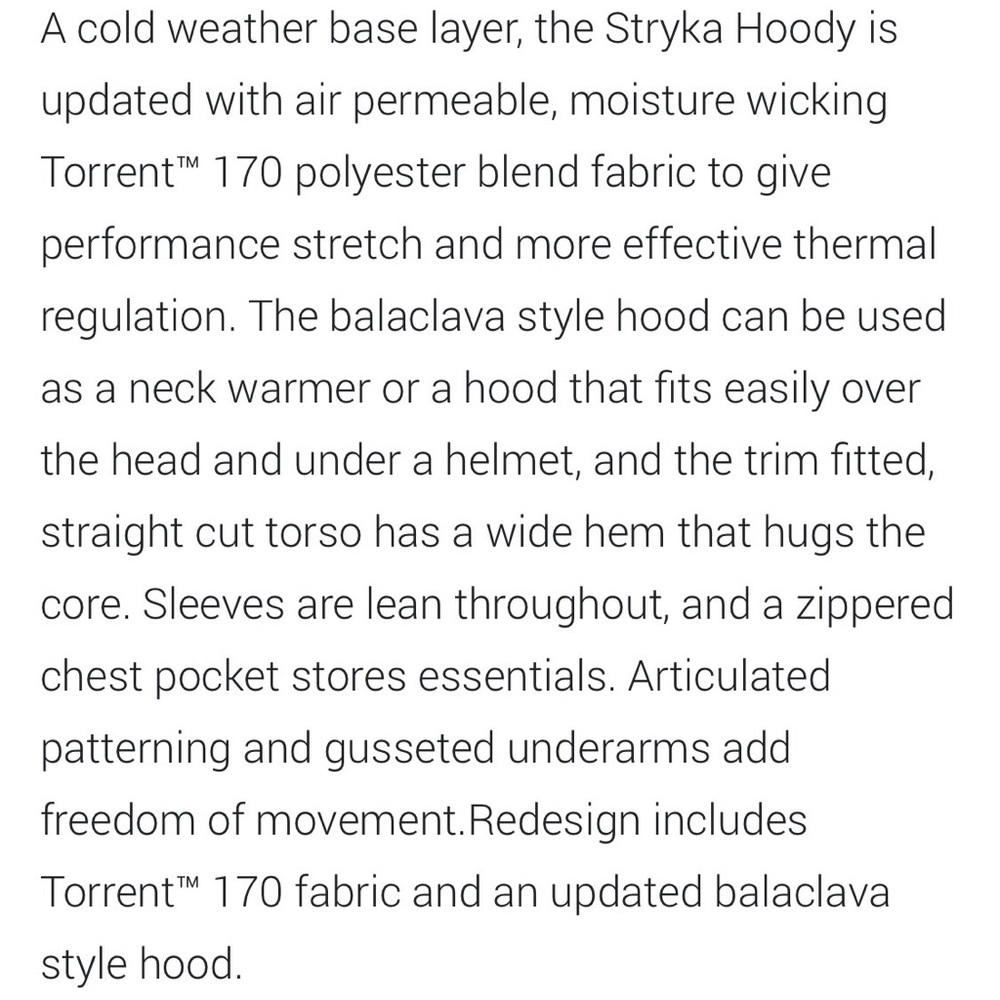 ARCTERYX STRYKA BALACLAVA PULLOVER XL SQUID INK BLUE ZIP CHEST POCKET HOODY NWOT - Picture 11 of 14